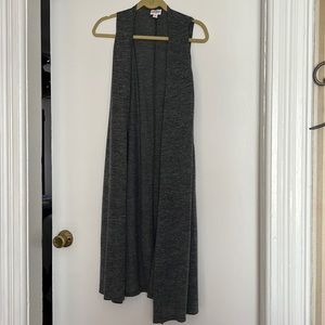 LuLaRoe long sweater (sleeveless) Grey